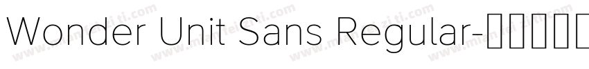 Wonder Unit Sans Regular字体转换